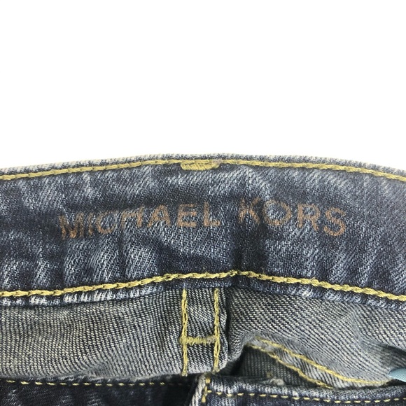 Michael Kors Dark Skinny Jeans Distressed Hem Sz 2 - Picture 4 of 8